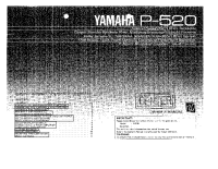 Yamaha P-520 - Owners Manual 